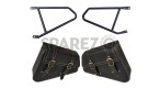 Royal Enfield GT Continental 650 Mounting Rails With Pannier Bags Pair Black - SPAREZO